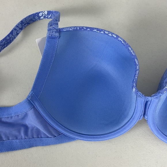 Le Mystere Safari Bra Whisper Blue Size 34 DD/E NWT Underwire Plunge - Picture 6 of 12
